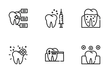 Dentisterie Dentaire Dents Icon Pack