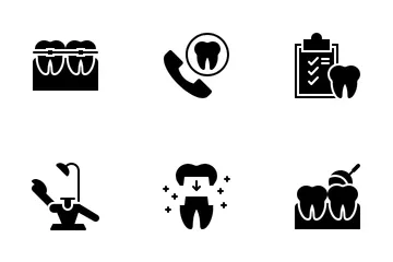 Dentisterie Dentaire Dents Icon Pack