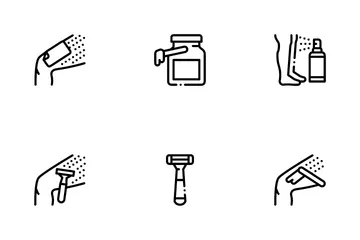 Depilation Procedure Icon Pack