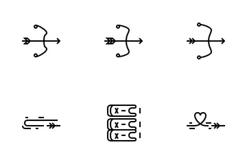 Deporte de tiro con arco Paquete de Iconos