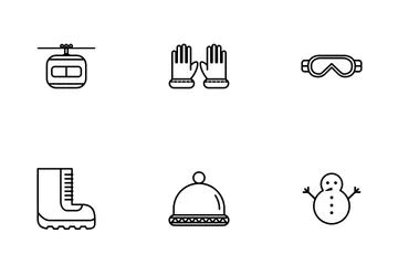 Deportes de invierno Paquete de Iconos