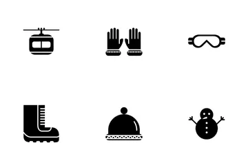 Deportes de invierno Paquete de Iconos