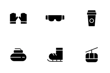 Deportes de invierno Paquete de Iconos