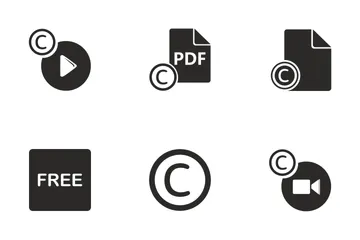 Derechos de autor del contenido digital Paquete de Iconos