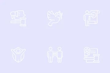 Derechos humanos Paquete de Iconos