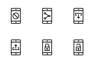 Desarrollo de aplicaciones móviles Paquete de Iconos