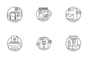 Desarrollo de aplicaciones web y móviles Paquete de Iconos