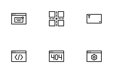 Desarrollo de sitios web Paquete de Iconos