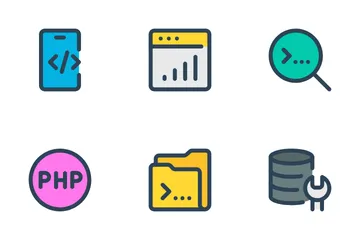 Desarrollo web, programación Vol-3 Icon Pack