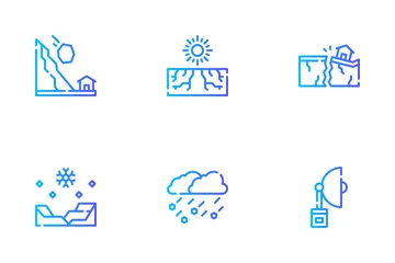 Desastres naturais Pacote de Ícones