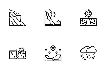Desastres naturais Pacote de Ícones