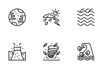 Desastres naturais Pacote de Ícones