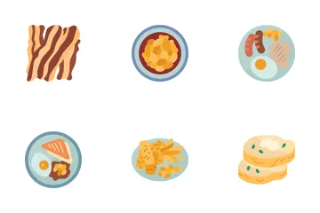 Desayuno inglés completo Paquete de Iconos