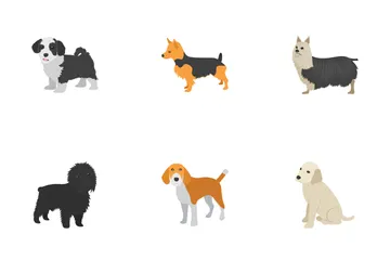 Desenho de cachorro de desenho animado Pacote de Ícones