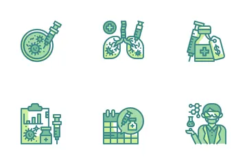 Desenvolvimento de vacinas Pacote de Ícones