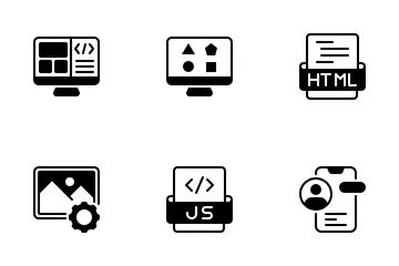 Desenvolvimento de webdesign Pacote de Ícones