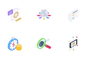 Desenvolvimento Digital e SEO Icon Pack