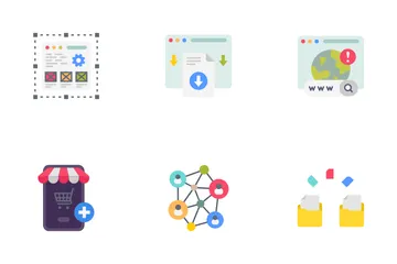 Desenvolvimento e marketing de SEO Pacote de Ícones