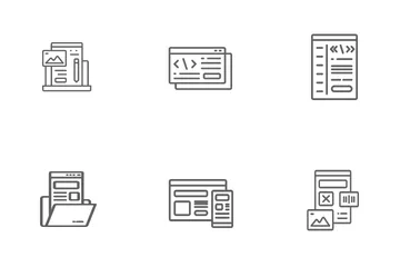 Desenvolvimento web Pacote de Ícones