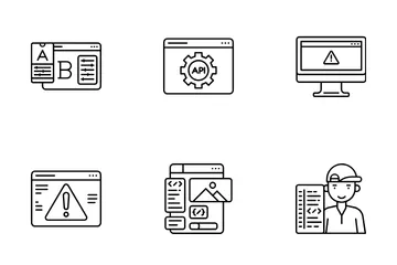 Desenvolvimento web Pacote de Ícones