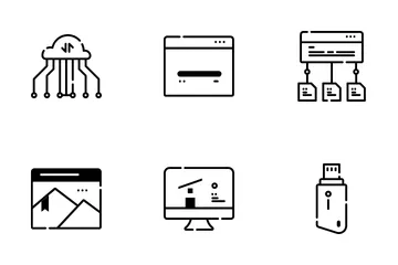 Desenvolvimento web Pacote de Ícones