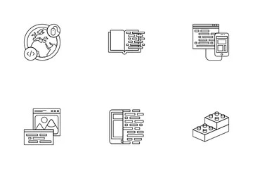 Desenvolvimento web Pacote de Ícones