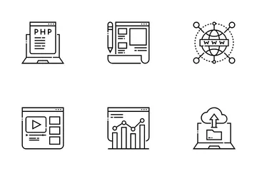 Desenvolvimento web Pacote de Ícones