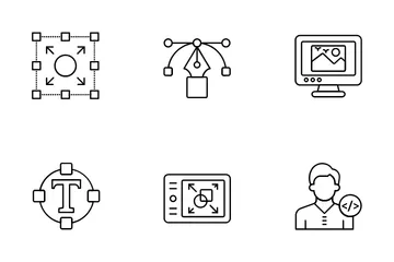 Desenvolvimento web Pacote de Ícones