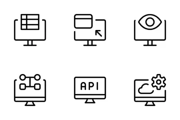 Desenvolvimento web Pacote de Ícones