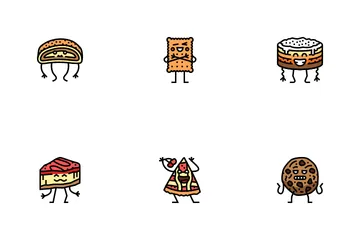 Dessert Character Food Cake Icon Pack