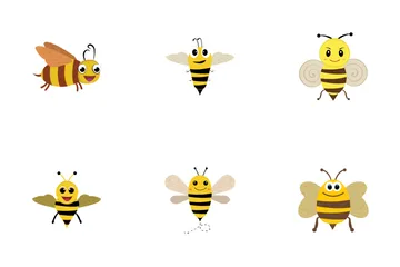 Abeille de dessin animé Pack d'Icônes