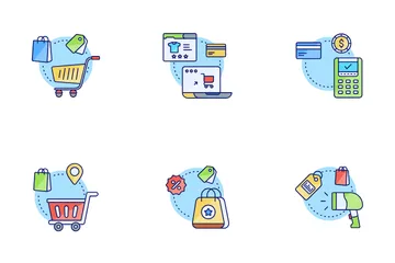 Detalles del comercio electrónico Icon Pack