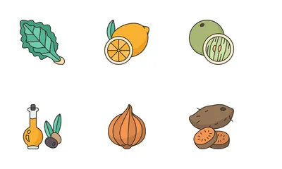 Detox Foods Icon Pack