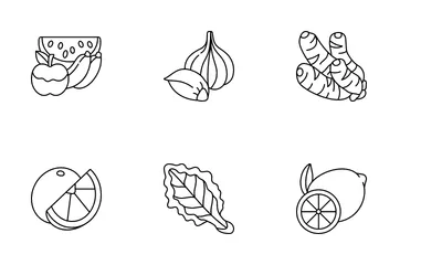 Detox Foods Icon Pack