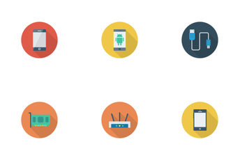 Devices Flat Circle Vol 1 Icon Pack