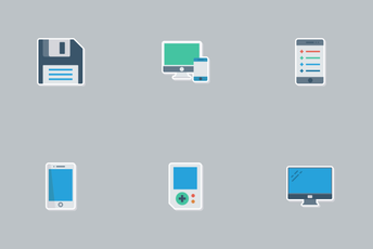 Devices Flat Paper Vol 1 Icon Pack