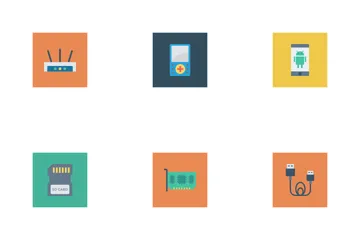 Devices Flat Square  Icon Pack