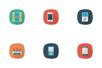 Devices Flat Square Rounded Shadow Vol 1 Icon Pack
