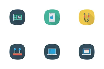 Devices Flat Square Rounded Shadow Vol 1 Icon Pack