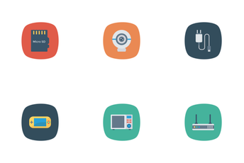 Devices Flat Square Rounded Vol 1 Icon Pack