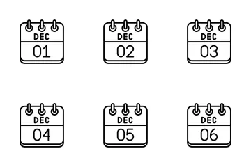 Dezember Kalender Symbolpack