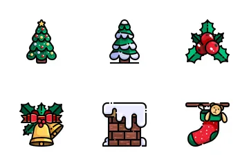 Día de Navidad Paquete de Iconos