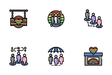 Día Mundial del Orgullo Paquete de Iconos