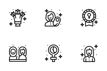Dia de la mujer Paquete de Iconos