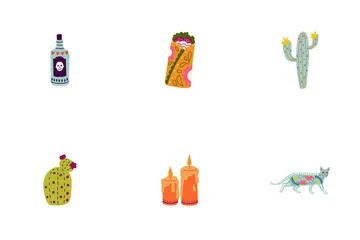 Dia De Los Muertos Elements Icon Pack