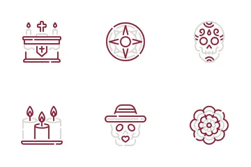 Dia de muertos Paquete de Iconos