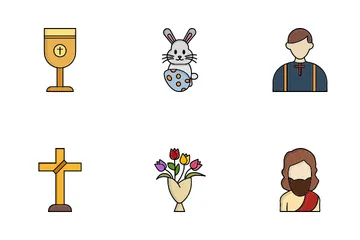 Día de Pascua Paquete de Iconos