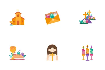 Día de Pascua Paquete de Iconos