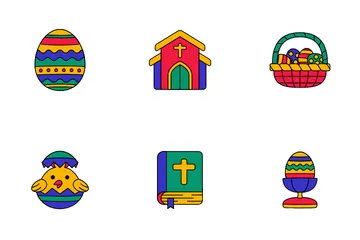 Día de Pascua Paquete de Iconos