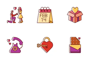 Día de San Valentín Paquete de Iconos